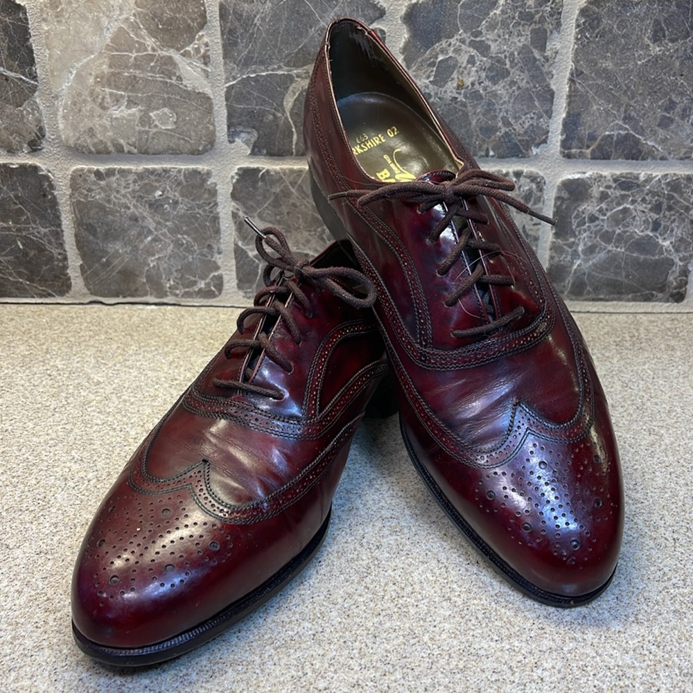 663 Berkshire 02 Extra Souple WING BALLY Switzerland SIZE 11D  Burgundy color. - Picture 12 of 12